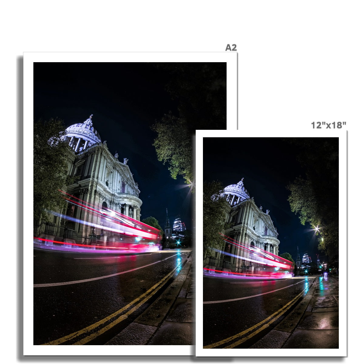 London at Night — Photo Art Print