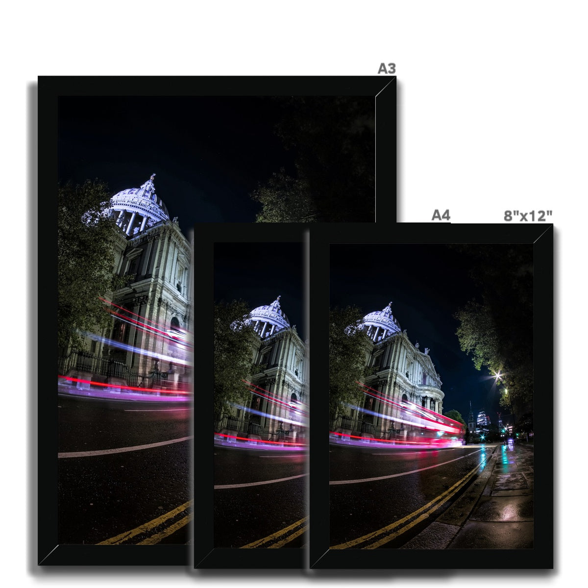 London at Night — Framed Print