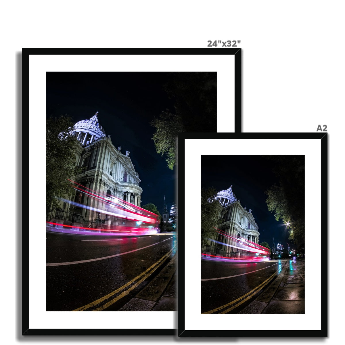 London at Night —  Framed & Mounted Print